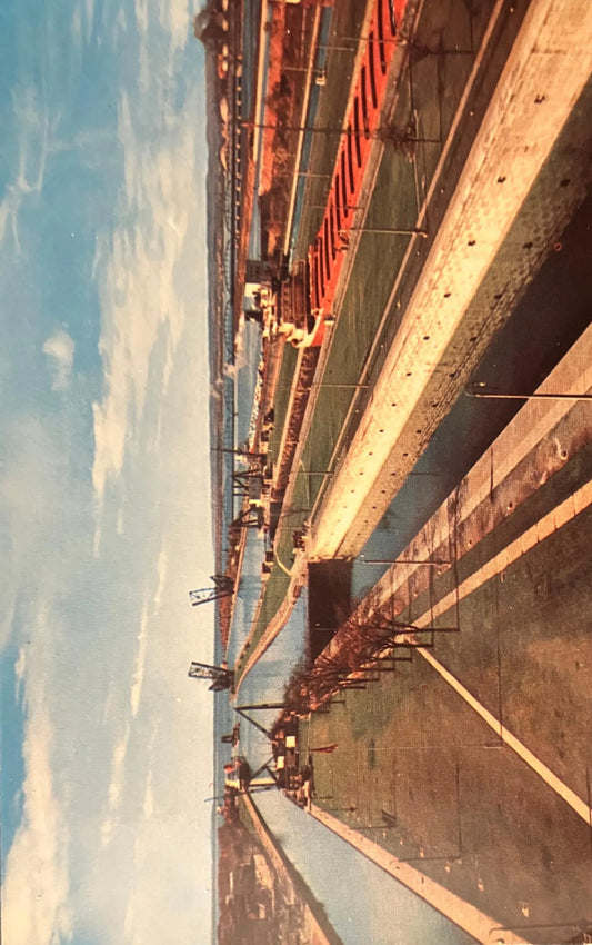 A General View of the Soo Locks - Sault Ste. Marie, Michigan - Vintage Postcard