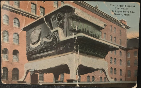 The Largest Stove in The World, Michigan Stove Co., Detroit, Michigan - Vintage Postcard