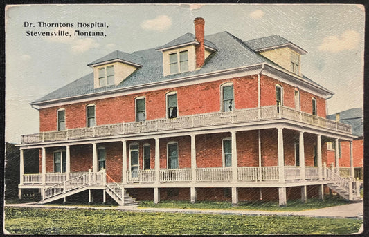 Dr. Thornton's Hospital, Stevensville, Montana - Vintage Postcard