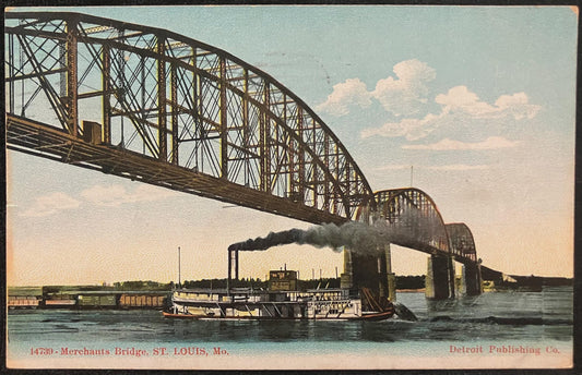 Merchant's Bridge, St. Louis, Missouri - Detroit Publishing Co. - Vintage Postcard
