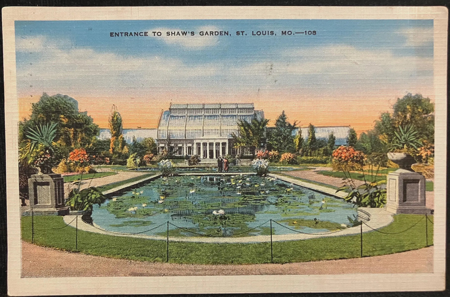 Entrance to Shaw’s Garden, St. Louis, Missouri - Vintage Postcard