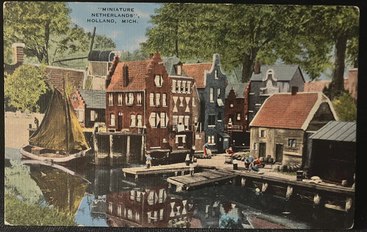Miniature Netherlands, Holland, Michigan - Vintage Postcard