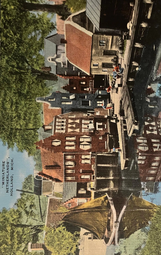 Miniature Netherlands, Holland, Michigan - Vintage Postcard