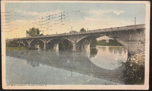 New Viaduct, Middletown, Ohio - Vintage Postcard