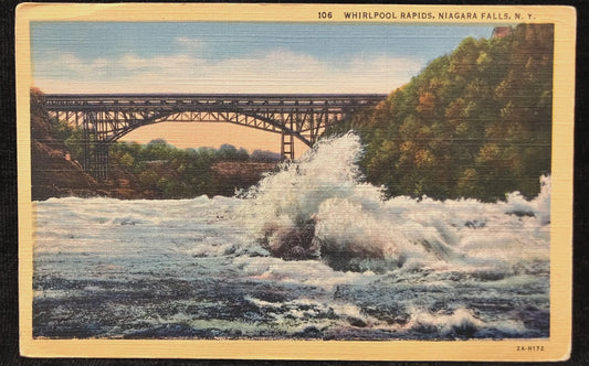 Whirlpool Rapids, Niagara Falls, New York - Vintage Postcard
