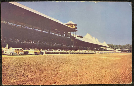 Historic Saratoga Racetrack - Saratoga Springs, New York - Ektachrome by George S. Bolster - Vintage Postcard