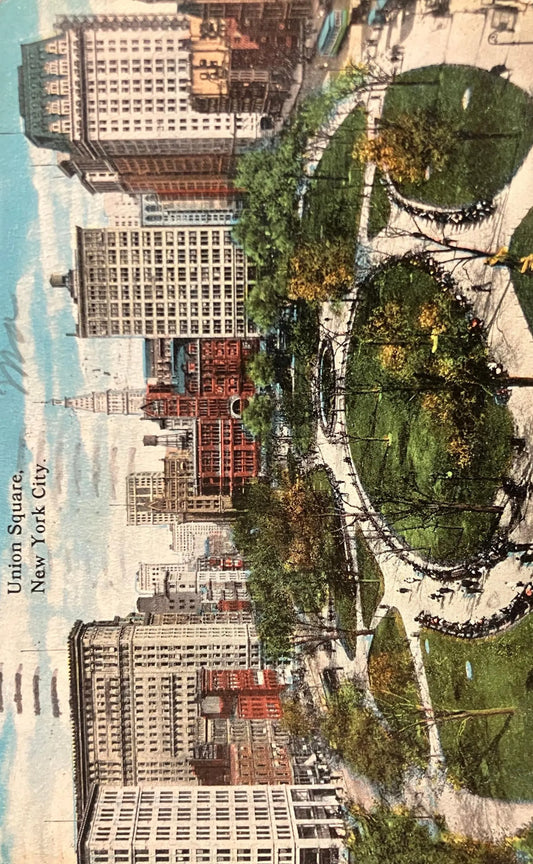 Union Square, New York City, New York - Vintage Postcard