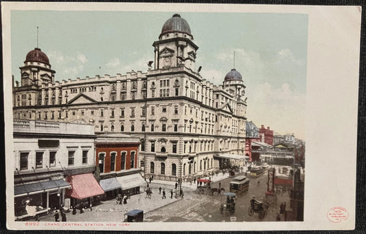 Grand Central Station, New York - Copyright 1905, By Detroit Publishing Co. - Vintage Address only backsidePostcard