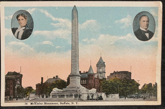 McKinley Monument, Buffalo, New York - Vintage Postcard