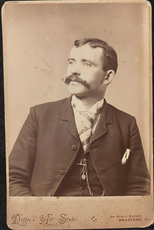 Victorian Man - Duffee’s Art Studio - On Public Square, Bradford, Pennsylvania - Vintage Photo