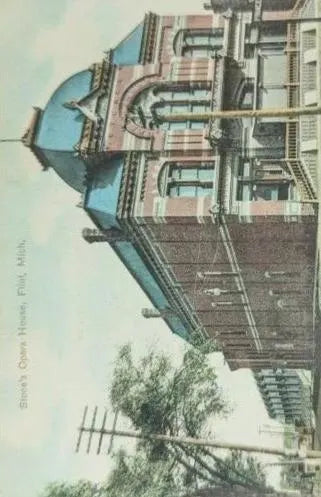 Stone's Opera House in Flint, Michigan - Vintage Postcard