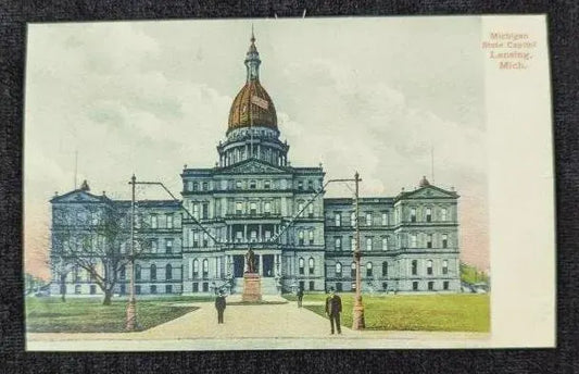 Michigan State Capitol in Lansing, Michigan - Vintage Postcard