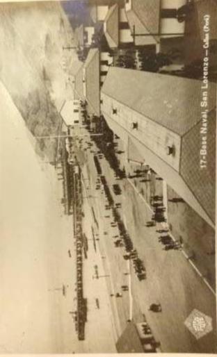 RPPC - Naval Base in San Lorenzo, Peru - Vintage Internationa RPPC Postcard
