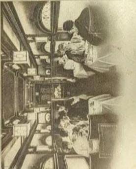 Burlington Dining Car - Vintage Train Dining Car Postcard