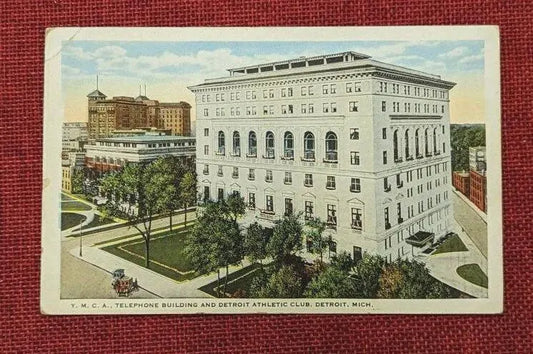 YMCA Building in Detroit, Michigan - Vintage Postcard