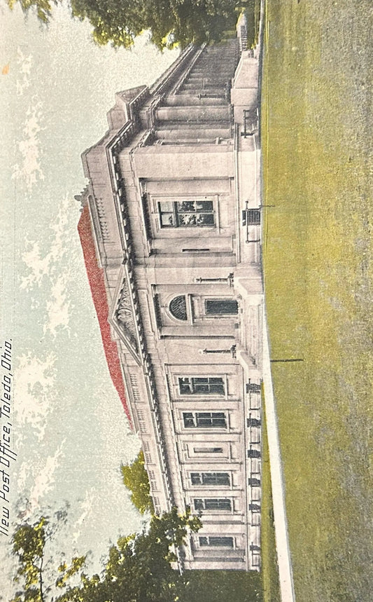 New Post Office, Toledo, Ohio - Vintage Postcard