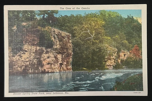 The Gem of the Ozarks - Bennet Spring State Park, near Lebanon, Missouri - Vintage Postcard