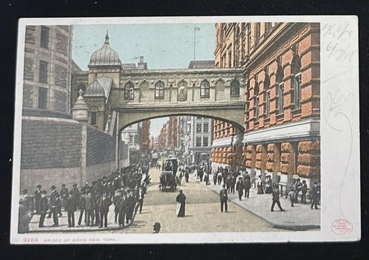 Bridge of Sighs, New York - Vintage Postcard