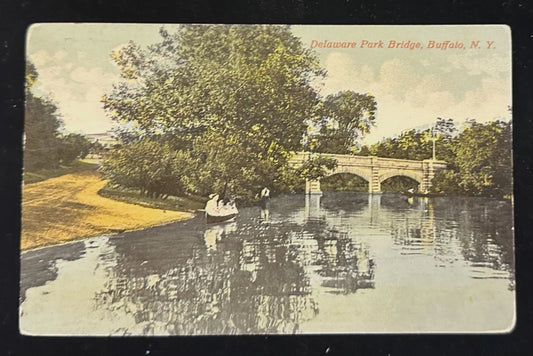 Delaware Park Bridge, Buffalo, New York - Vintage Postcard