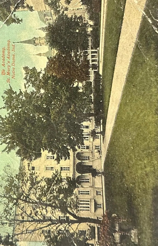 The Academy, St. Mary's Academy, Notre Dame, Indiana - Vintage Postcard