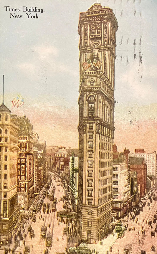 Times Building, New York - Vintage Postcard