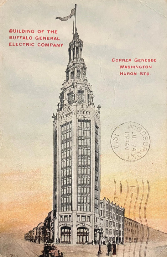 Building of the Buffalo General Electric Company - Buffalo, New York - Vintage 1910s Architecture Postcard