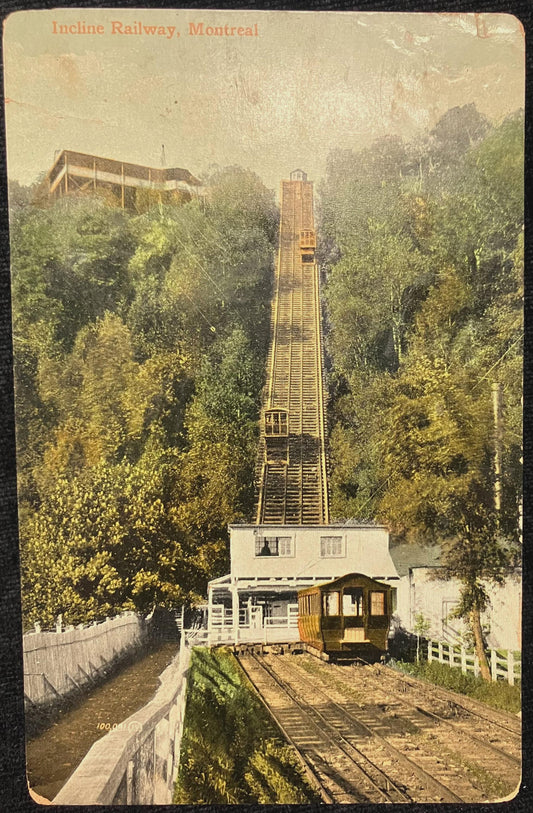 Incline Railway, Montreal - Printed in Great Britain - Vintage Postcard