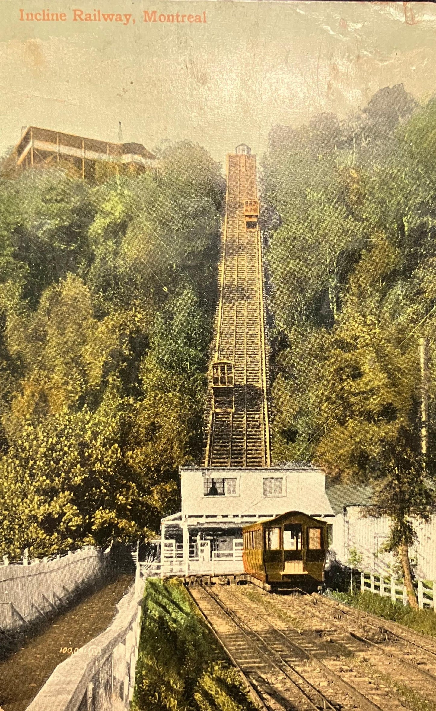 Incline Railway, Montreal - Printed in Great Britain - Vintage Postcard