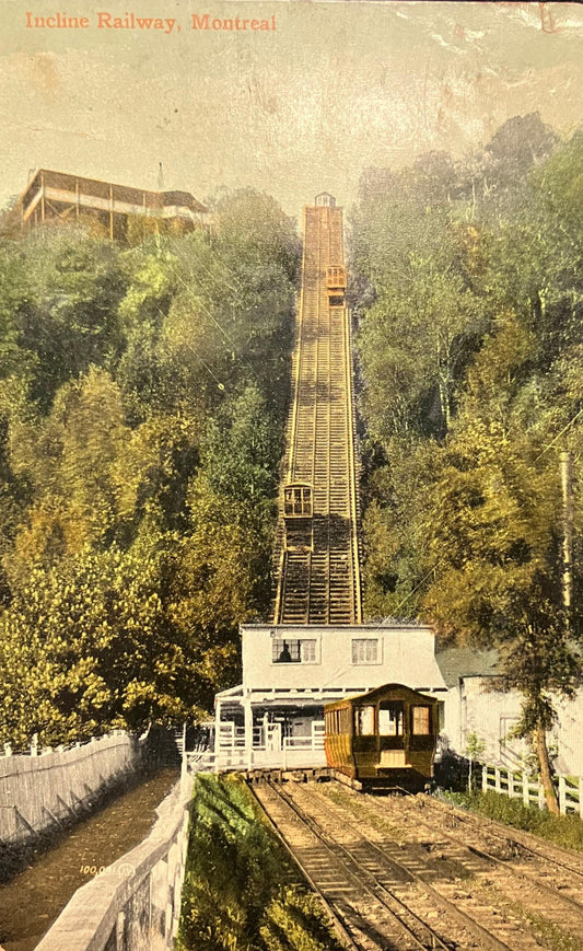 Incline Railway, Montreal - Printed in Great Britain - Vintage Postcard