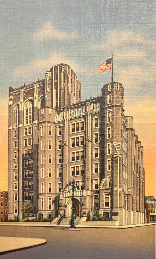 Carnell Hall and Connell Hall, Temple University - Philadelphia, Pennsylvania - Vintage Postcard