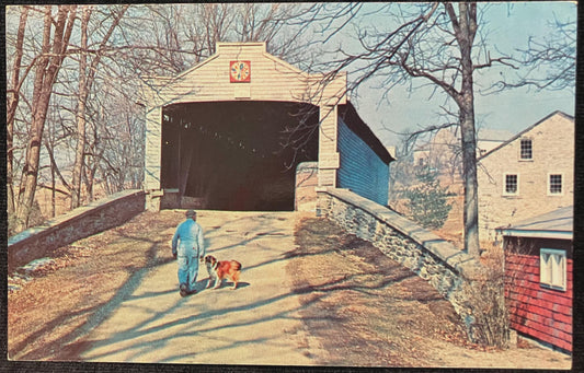Kutz Mill Bridge - Berks County, Pennsylvania - Vintage Postcard