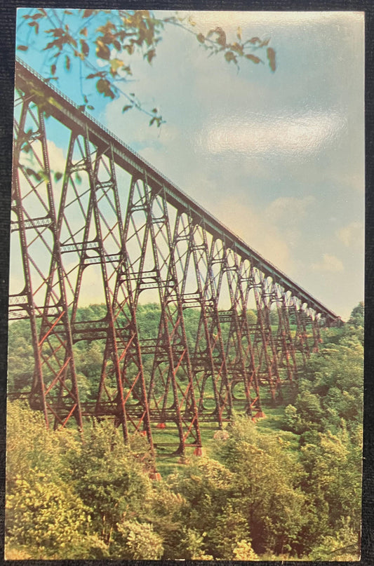 Kinzua Bridge - Pennsylvania - Ektachrome by Richard C. Miller - Vintage Postcard