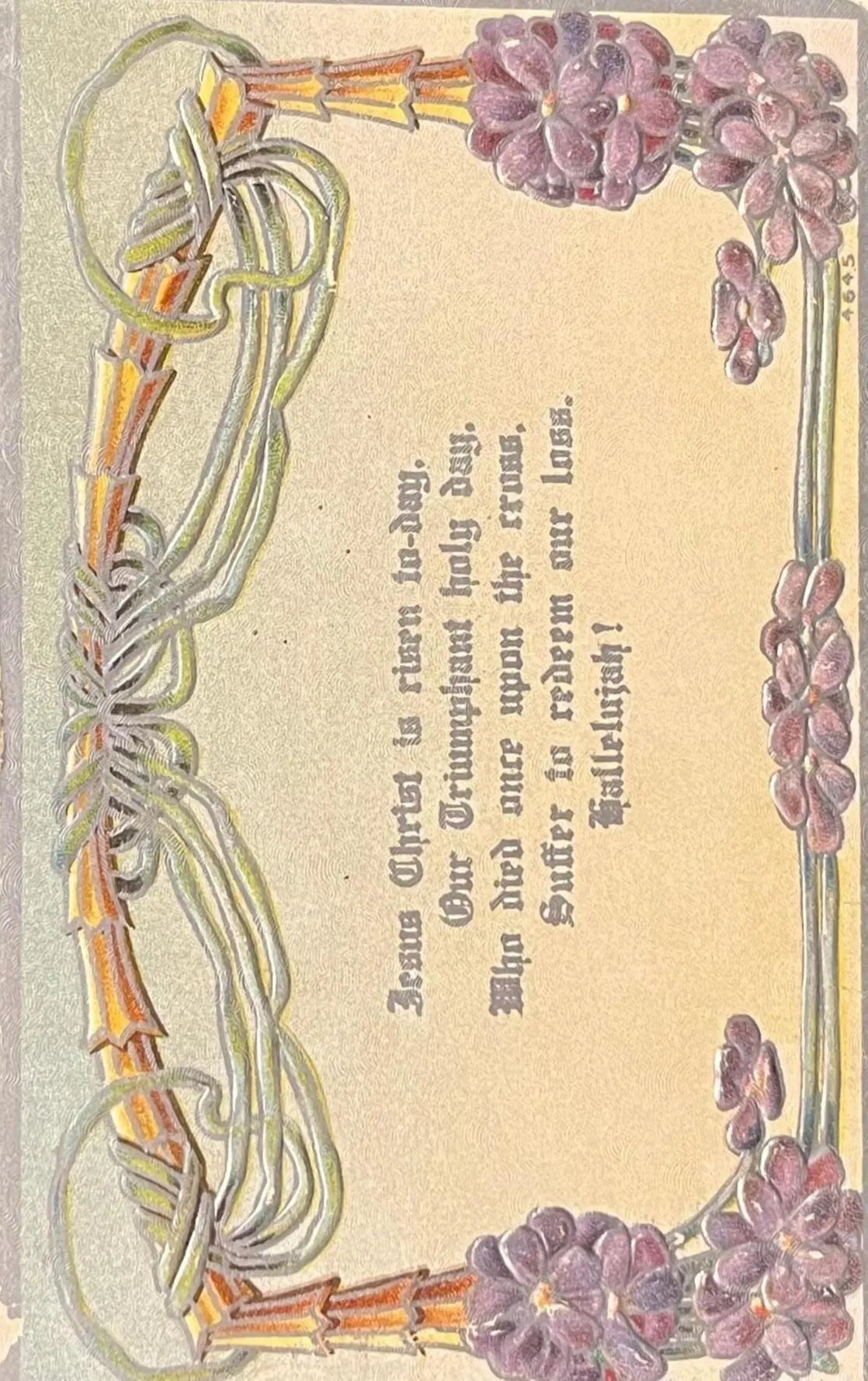 Jesus Christ Is Risen Today - Vintage Easter Postcard