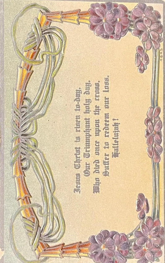 Jesus Christ Is Risen Today - Vintage Easter Postcard