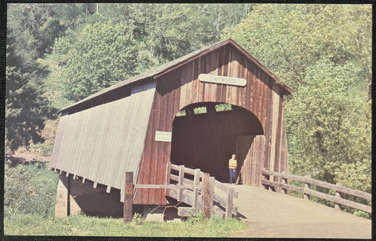 Chitwood Bridge in Chitwood, Oregon - Color by John F. McNamara -  Vintage Postcard