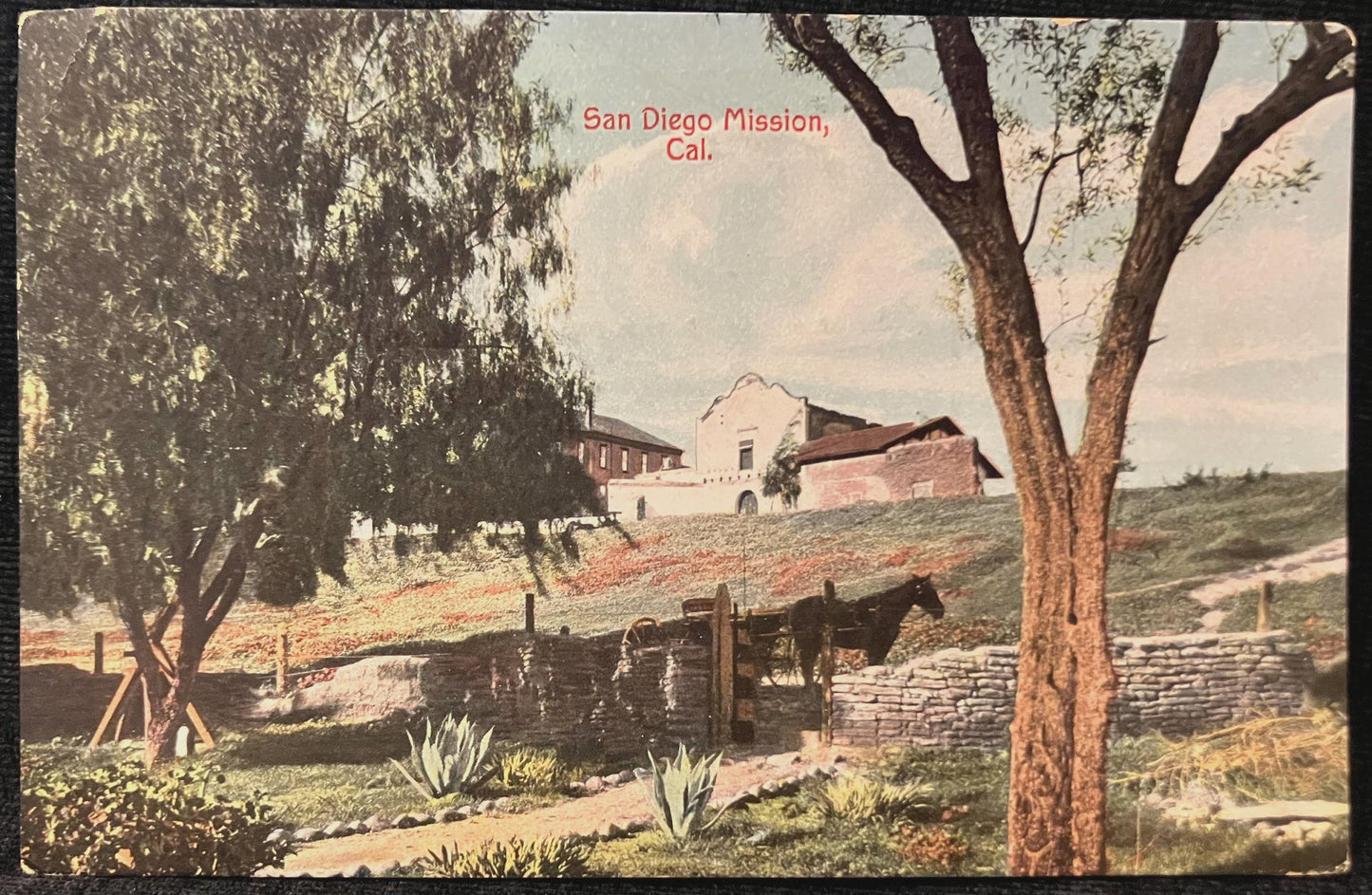 San Diego Mission, California - Vintage Postcard