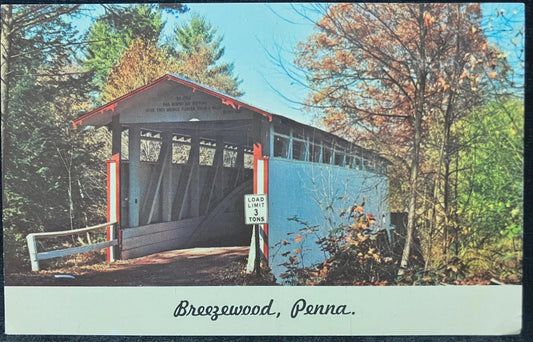 Breezewood, Pennsylvania - McDaniels Bridge - Photo by Massie Photography - Vintage Postcard