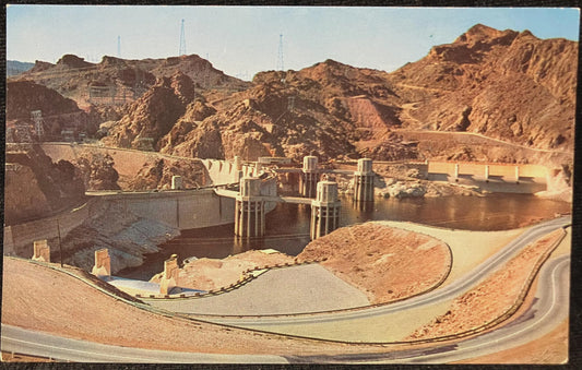 Hoover (Boulder) Dam - Nevada - Vintage Postcard