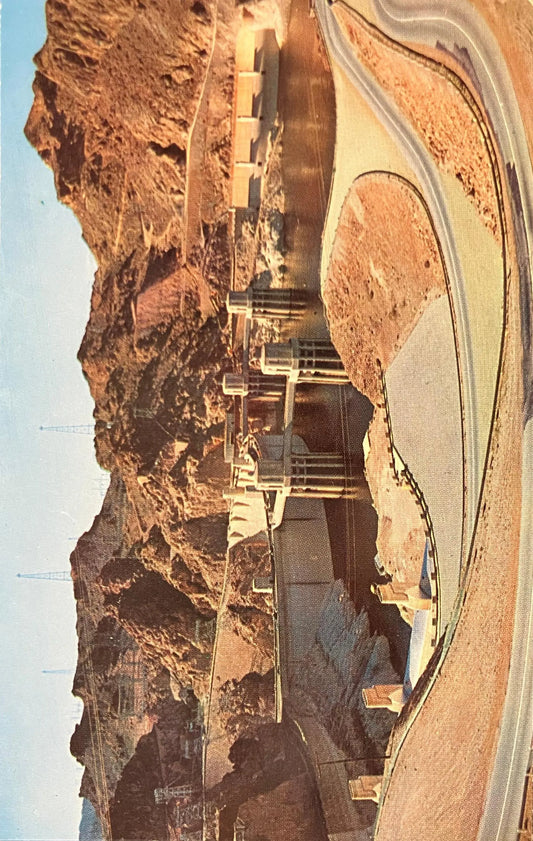 Hoover (Boulder) Dam - Nevada - Vintage Postcard