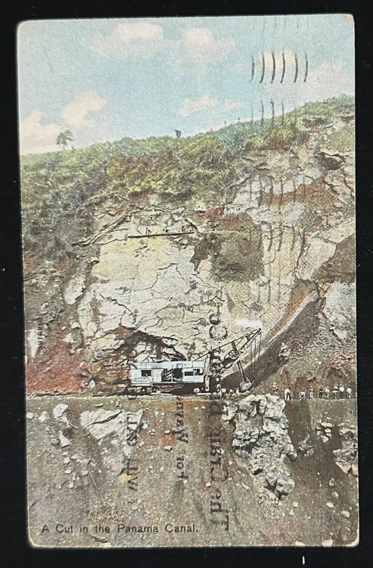 Craig Biscuit Company, Fort Wayne, Indiana  - Vintage Advertising Postcard - Photo in 1911 of Panama Canal Construction