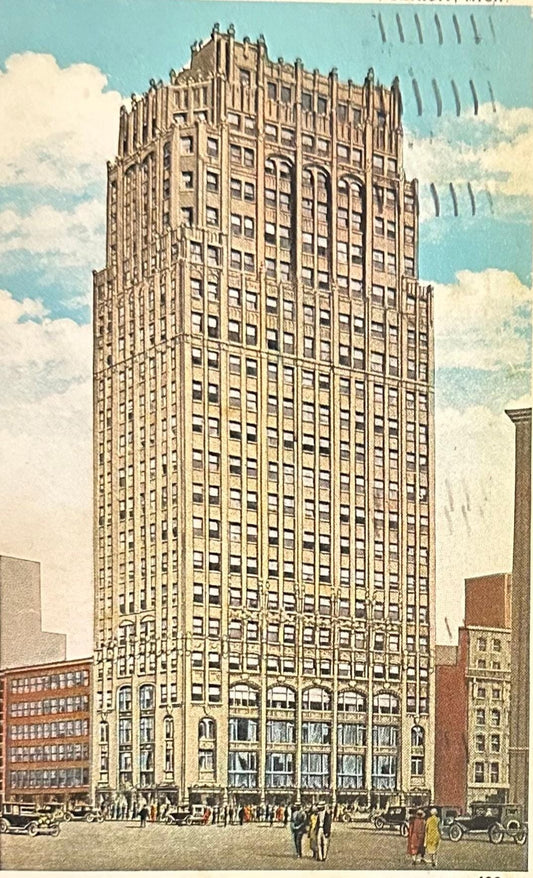 Industrial Bank Building, Detroit, Michigan - Vintage Postcard