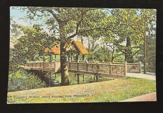 Lover's Retreat, Roger Williams Park, Providence, Rhode Island - Vintage Postcard