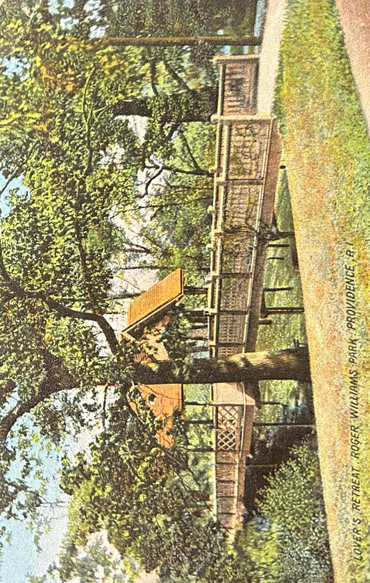 Lover's Retreat, Roger Williams Park, Providence, Rhode Island - Vintage Postcard