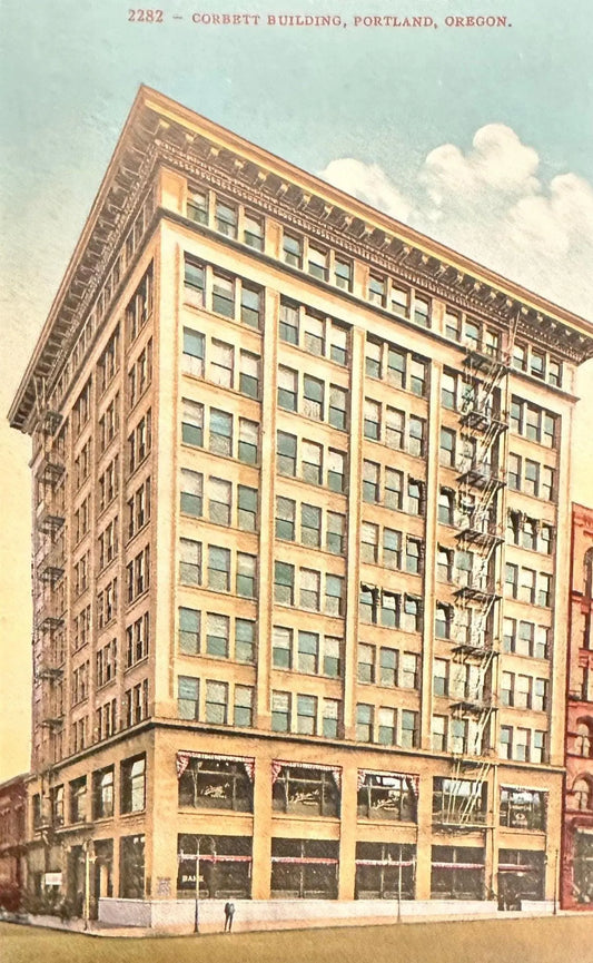 Corbett Building, Portland, Oregon Series #2282 - Vintage 1920s Postcard