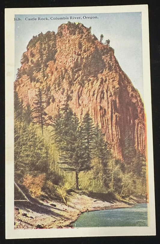 Castle Rock, Columbia River, Oregon Series #1626 - Vintage Postcard