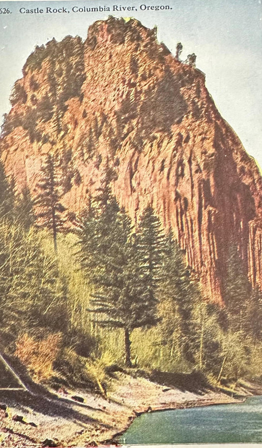 Castle Rock, Columbia River, Oregon Series #1626 - Vintage Postcard