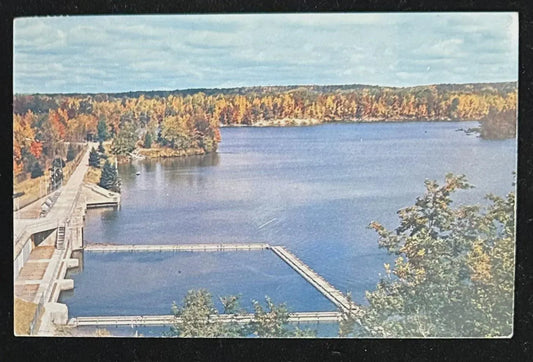 Tippy Dam on the Manistee, Michigan - Vintage Postcard