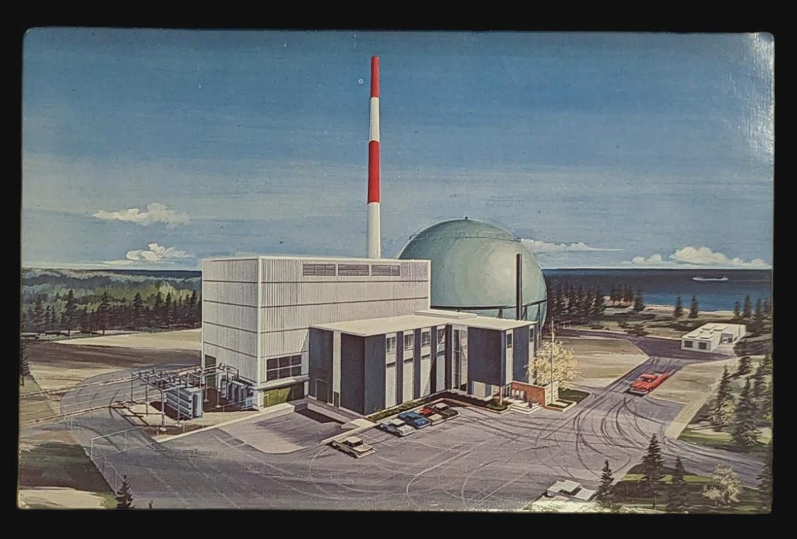Big Rock Point Nuclear Power Plant, Near Charlevoix, Michigan - Vintage Postcard