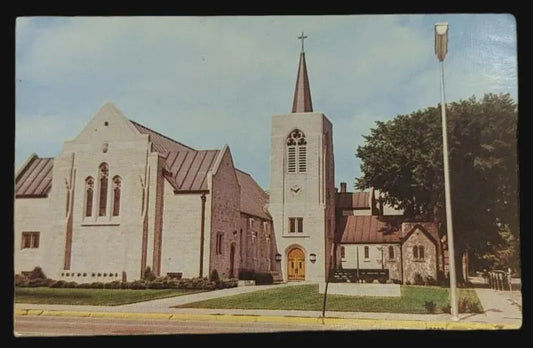 First Congregational Church, Alpena, Michigan - Vintage Postcard