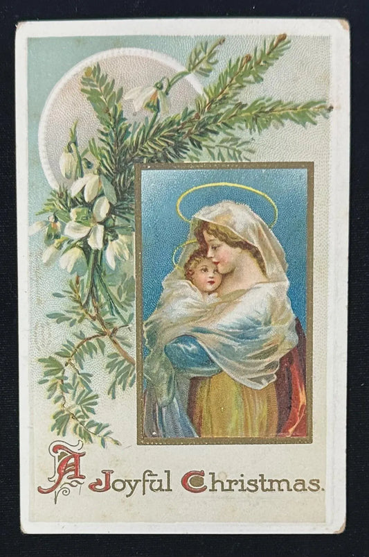 A Joyful Christmas - Vintage Postcard